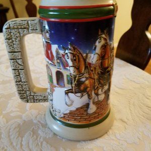 Anheuser-Busch Budweiser 1998 Holiday Beer Stein "Grant's Farm Holiday"